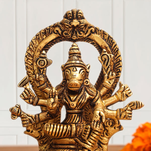 Brass Varahi Devi Idol (4.8 Inch)
