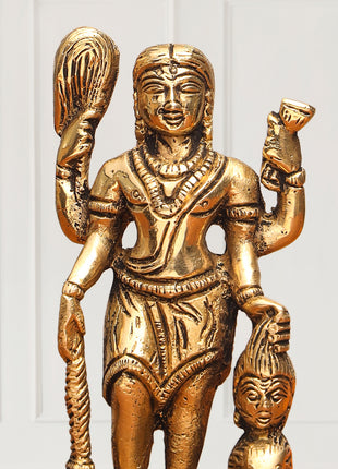 Brass Kal Bhairav Idol (5 Inch)
