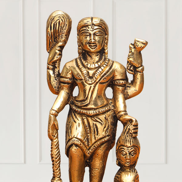 Brass Kal Bhairav Idol (5 Inch)