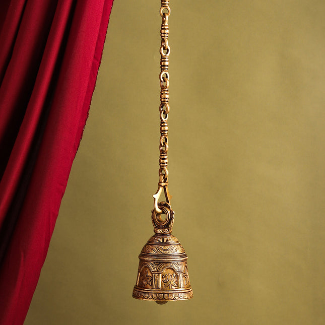 Brass Superfine Wall Hanging Temple Bell (31 Inch)