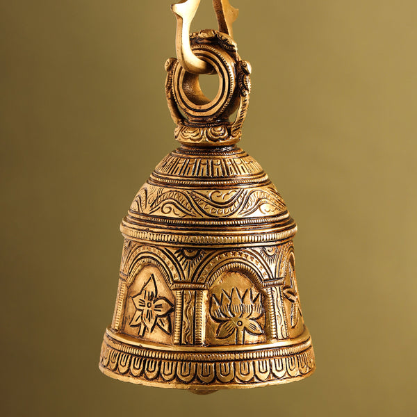 Brass Superfine Wall Hanging Temple Bell (31 Inch)