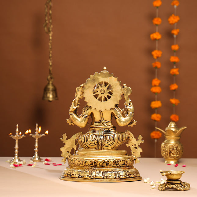 Brass Lord Ganesha Idol (15 Inch)