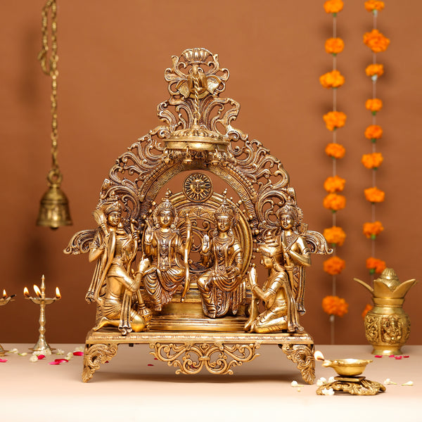 Brass Superfine Majestic Ram Darbar Statue (23 Inch)