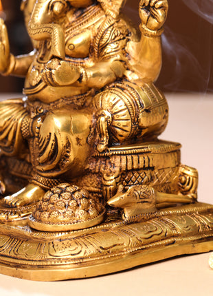 Brass Superfine Lord Ganesha Idol (9 Inch)