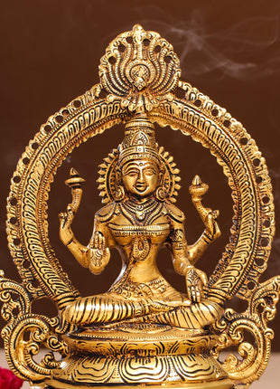 Brass Goddess Lakshmi Idol (11.2 Inch)