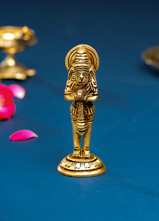Brass Hanuman Standing Idol (4.2 Inch)