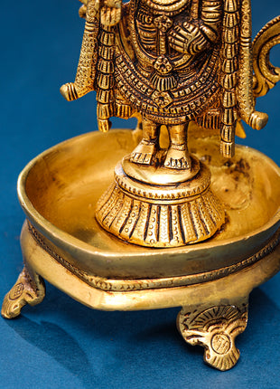 Brass Tirupati Balaji/Venkateshwar Diya/Lamp (11 Inch)
