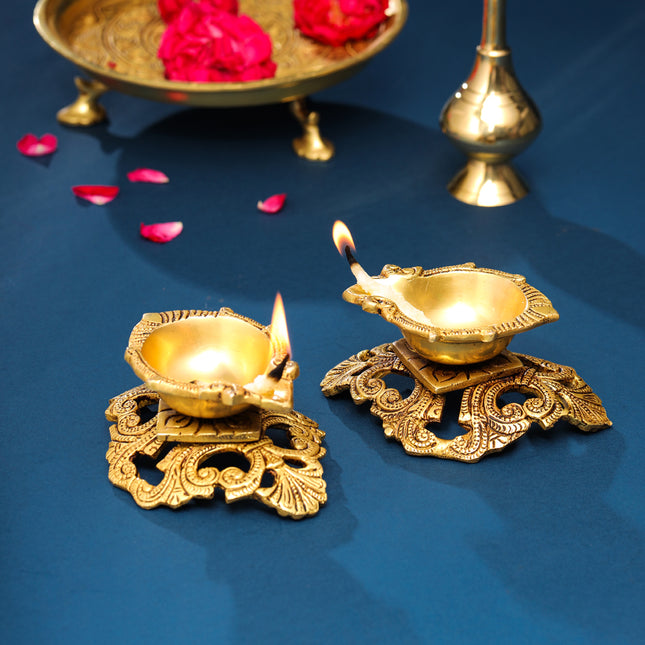 Brass Oil Diya Pair (2.5 Inch)