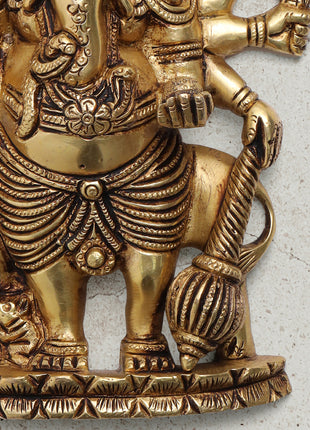 Brass Shubha Drishti Ganesha Wall Hanging (9 Inch)