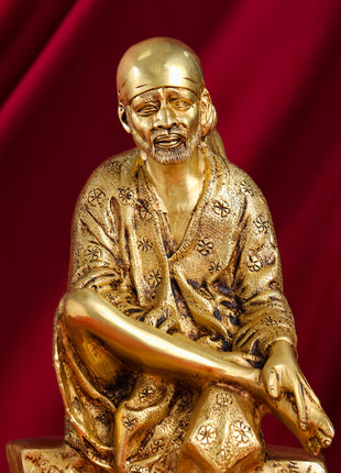 Brass Sai Baba Statue (15 Inch)