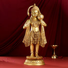 Brass Standing Hanuman Statue (27 Inch)