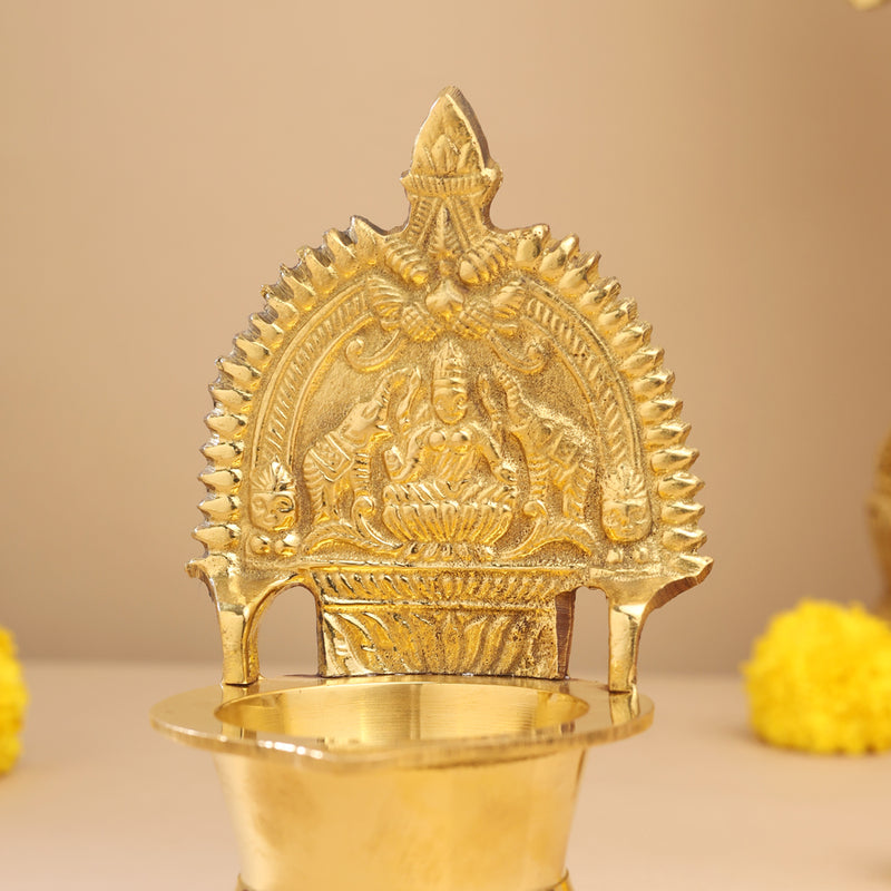 Brass Gaja Lakshmi Diya