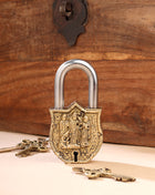 Brass Ram Darbar Door Lock (4.5 Inch)