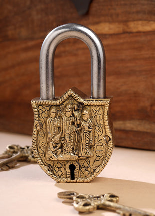 Brass Ram Darbar Door Lock (4.5 Inch)