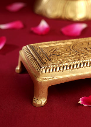 Brass Pooja Chowki (1.5 Inch)