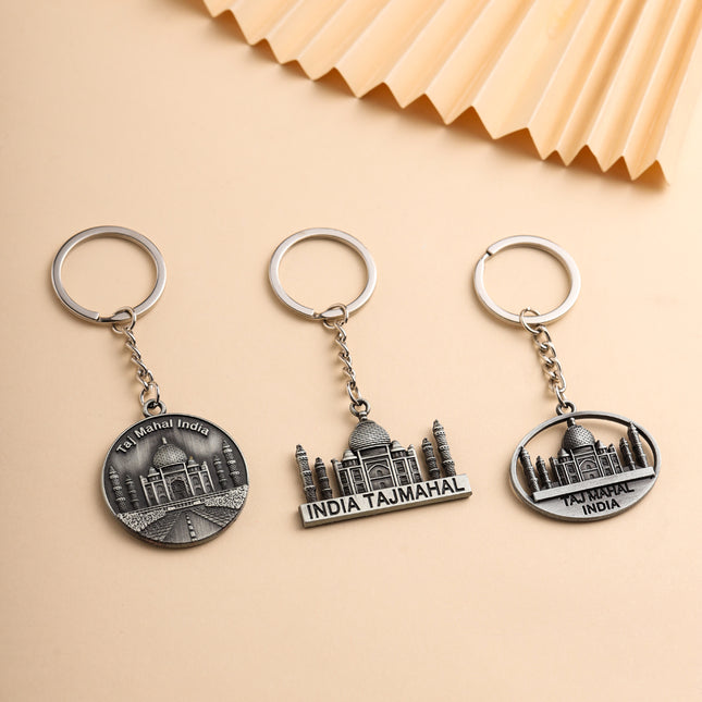 Taj Mahal Keychain Set Of Three (3.5 Inch)