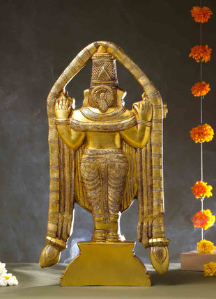 Brass Tirupati Balaji/Venkateshwar Idol (21 Inch)