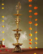 Brass Peacock Long Lamp (34 Inch)
