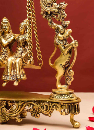 Brass Superfine Radha Krishna Jhula (18 Inch)