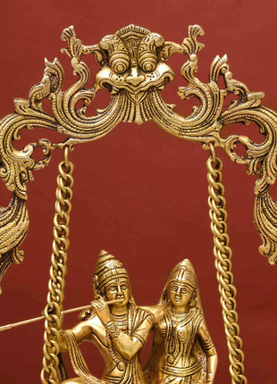 Brass Superfine Radha Krishna Jhula (18 Inch)