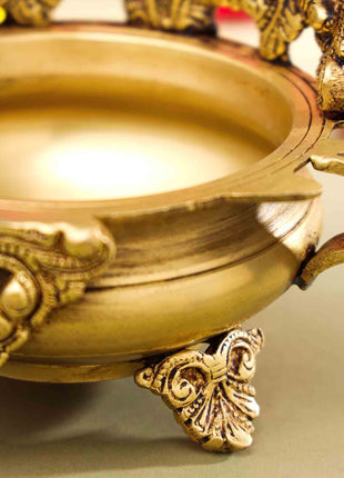 Brass Handcarved Urli Bowl (6.5 Inch)