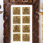 Brass Ashtalakshmi Hanging Plates Set (4 Inch)
