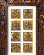 Brass Ashtalakshmi Plates Set (4 Inch)