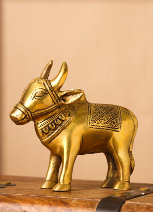 Brass Bull Figurine (5.5 Inch)