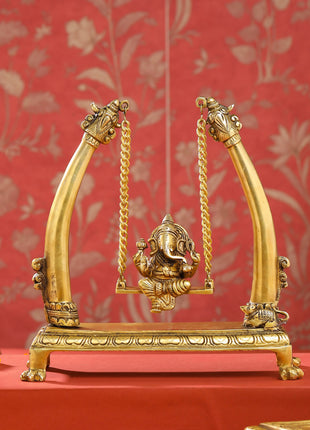 Brass Lord Ganesha Swing/Jhula (10 Inch)