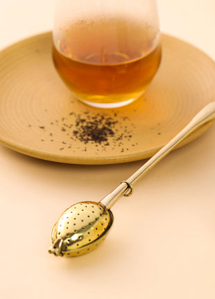 Brass Plain Handle Tea Infuser (7.5 Inch)