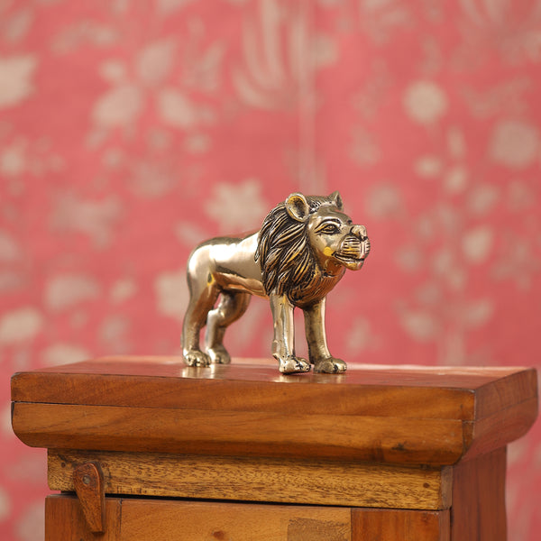 Brass Lion Statue (3 Inch)