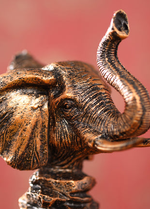 Resin Elephant Head Statue (5.5 Inch)