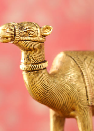 Brass Standing Camel Statue