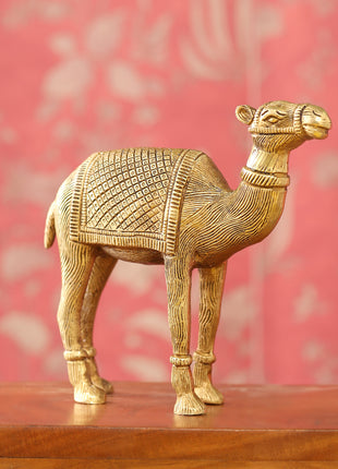 Brass Standing Camel Statue