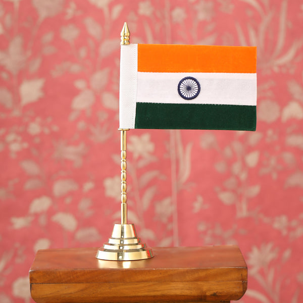 Brass National Single Flag Stand (13.5 Inch)