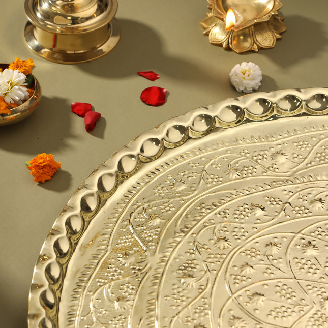 Brass Traditional Pooja Thal