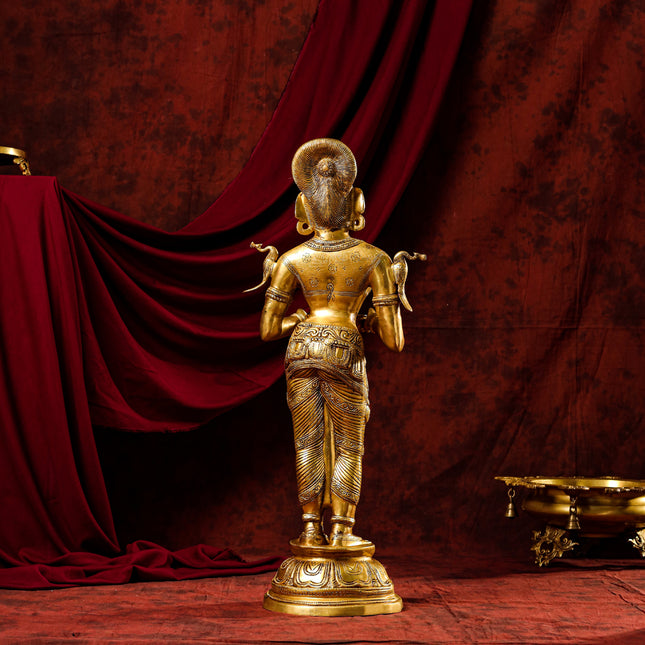 Brass Deep Lakshmi Statue (30 Inch)