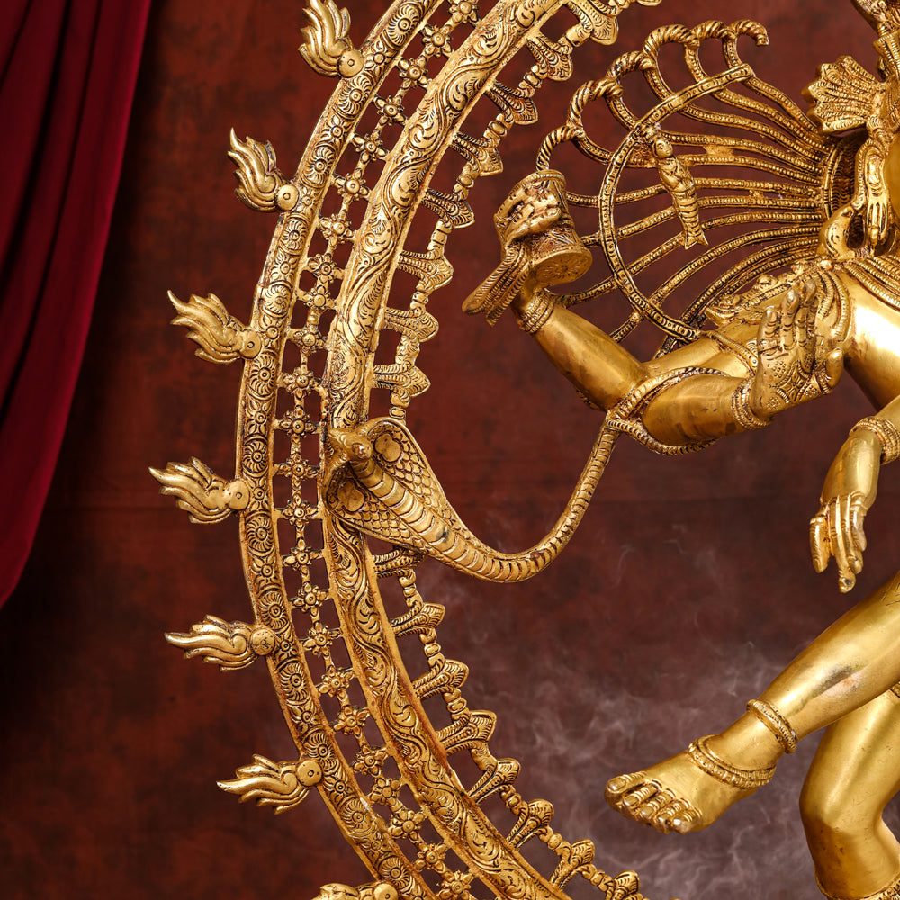 Buy Dancing Shiva Nataraja Brass Statue, 23 CM, Brass Lord Shiva, Brass  Dancing Shiva Natraja Idol, Temple Mandir Altar Yoga Studio Home Decor.  Online in India - Etsy