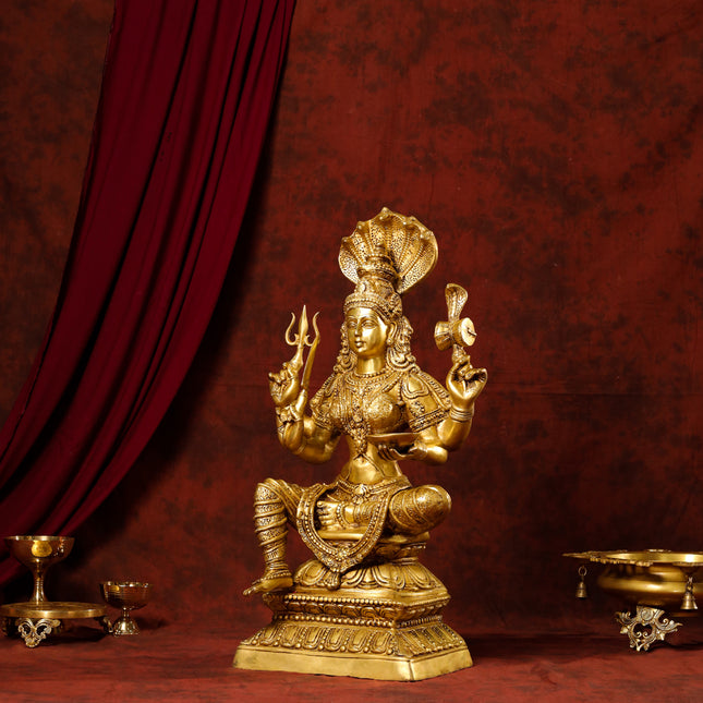 Brass Karumari Amman Statue (32 Inch)