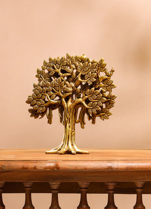 Brass Kalpvriksha Table Decor (7.5 Inch)