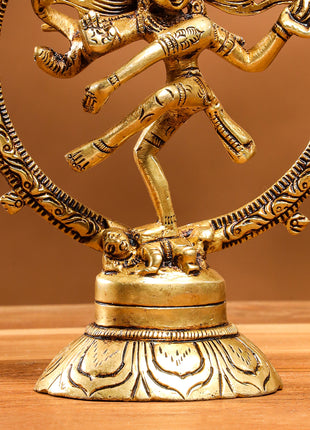 Brass Nataraja Dancing Shiva Statue (5.5 Inch)
