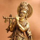 Brass Krishna Idol (13 Inch)