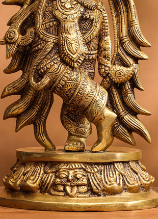 Brass Krishna Idol (13 Inch)
