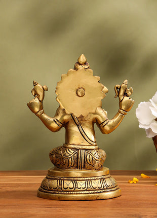 Brass Lord Ganesha Idol (6.8 Inch)