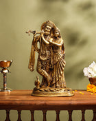 Brass Superfine Radha Krishna Idol (12 Inch)