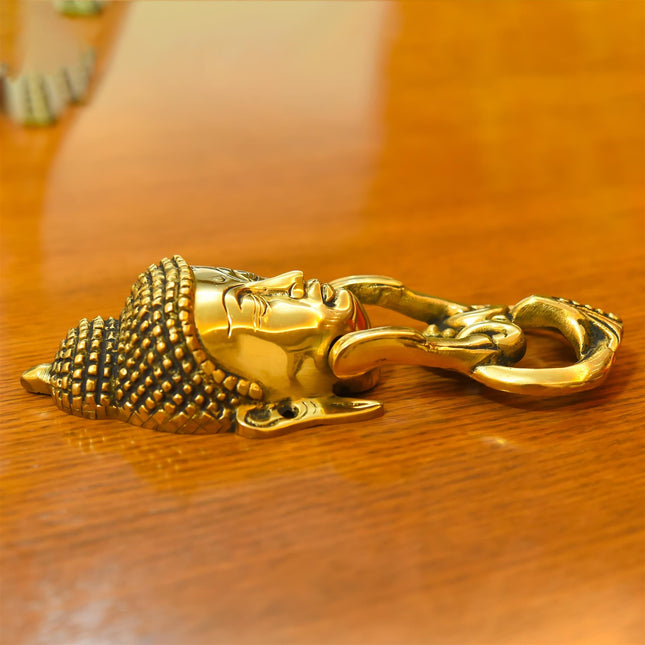 Brass Buddha Door Knocker (8 Inch)