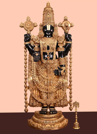 Brass Tirupati Balaji/Venkateshwar Idol (48 Inch)