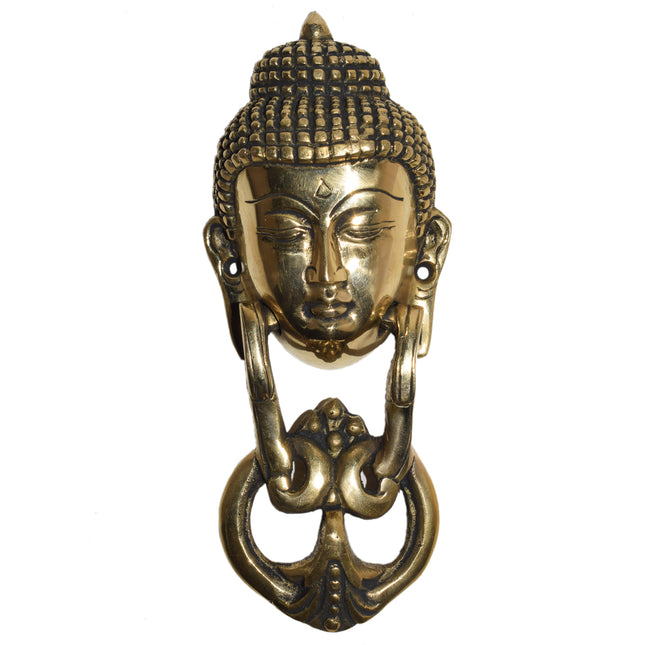 Brass Buddha Door Knocker (8 Inch)