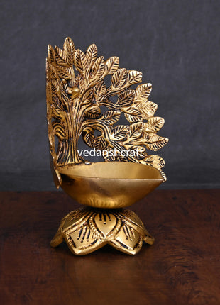 Brass Kalpvriksha Diya/Lamp (6 Inch)