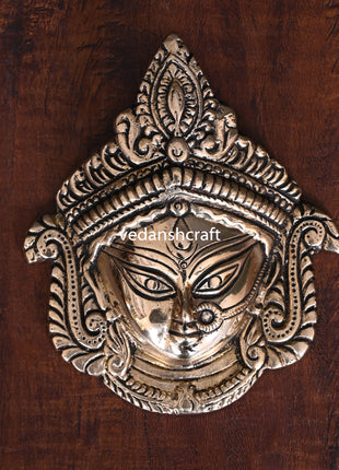 Brass Durga Face Wall Hanging (5 Inch)